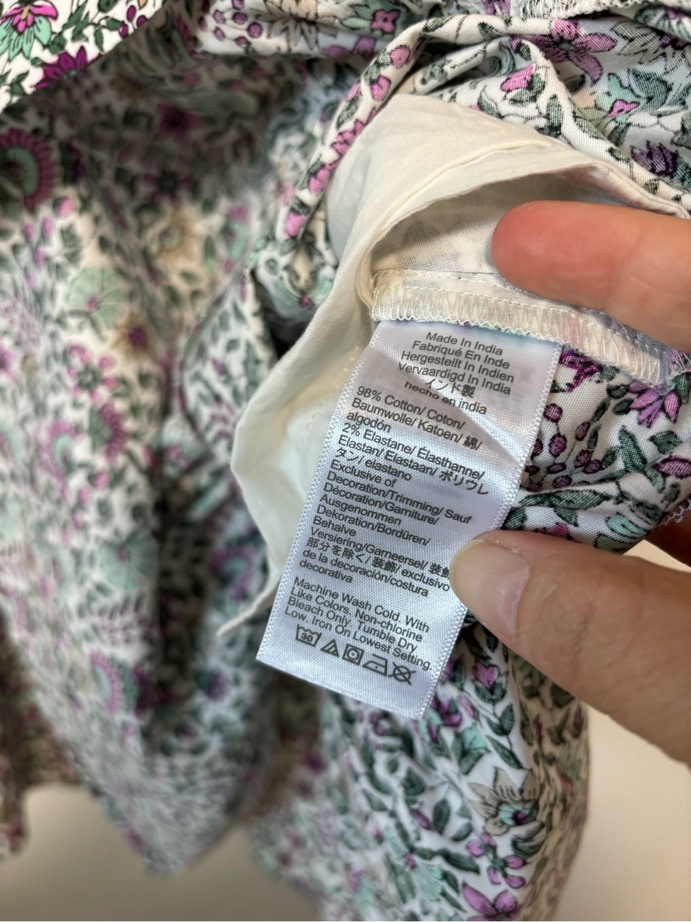 NEW J. Crew Factory Short-Sleeve Smocked Floral Green/Pink Shirt Dress - Picture 11 of 11